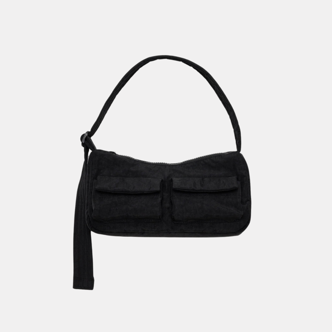 Black Cargo Shoulder Bag