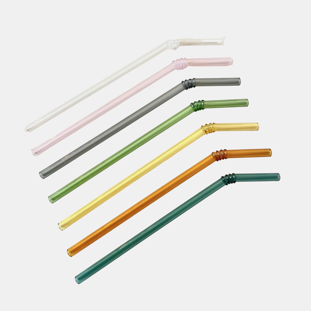 Ridged Glass Straw