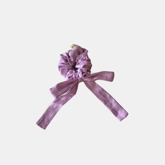 Lavender Short Bow Scrunchie