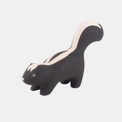 Wooden Skunk Figurine