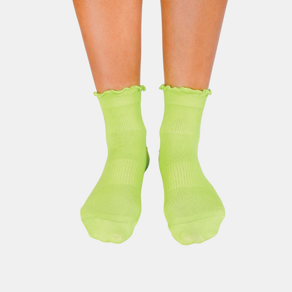 Neon Ruffle Socks