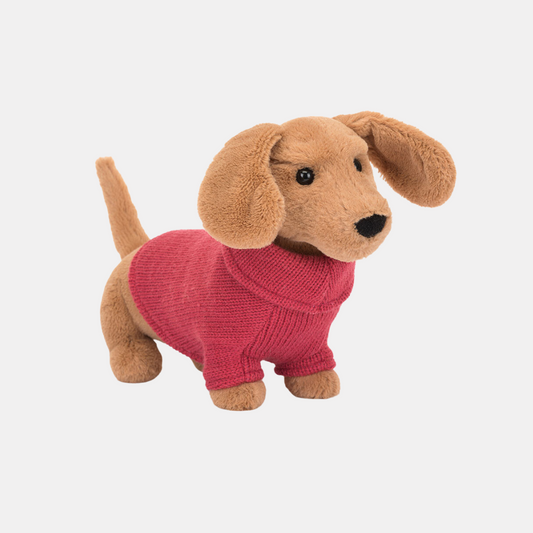 Pink Sweater Sausage Dog