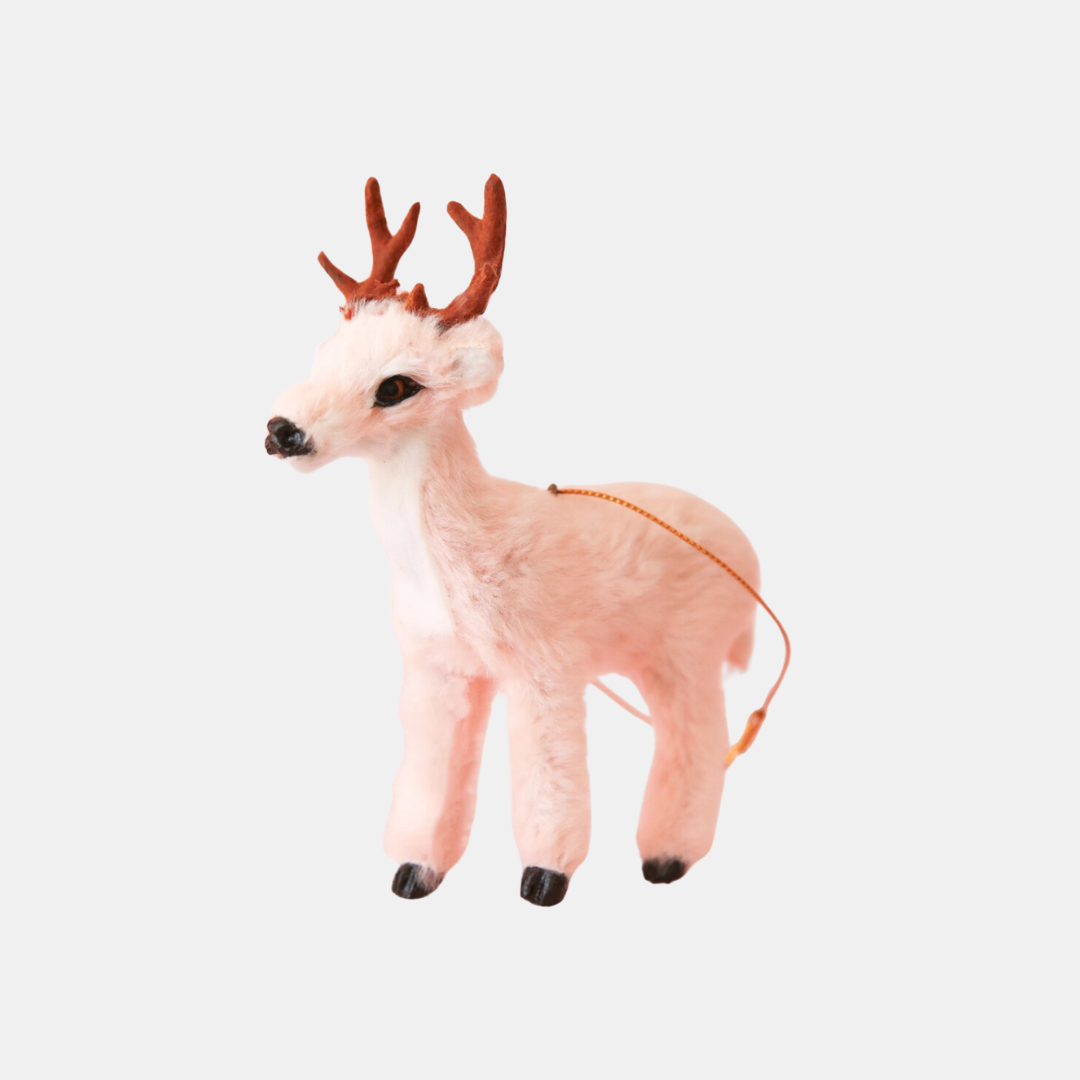 Peach Buck Reindeer Ornament