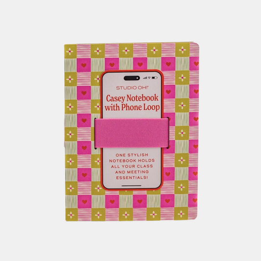 Patchwork Hearts Phone Loop Notebook