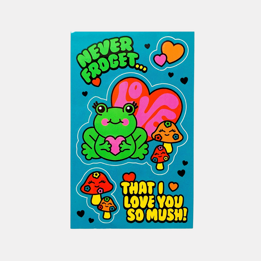 Frog Valentine's Sticker Card