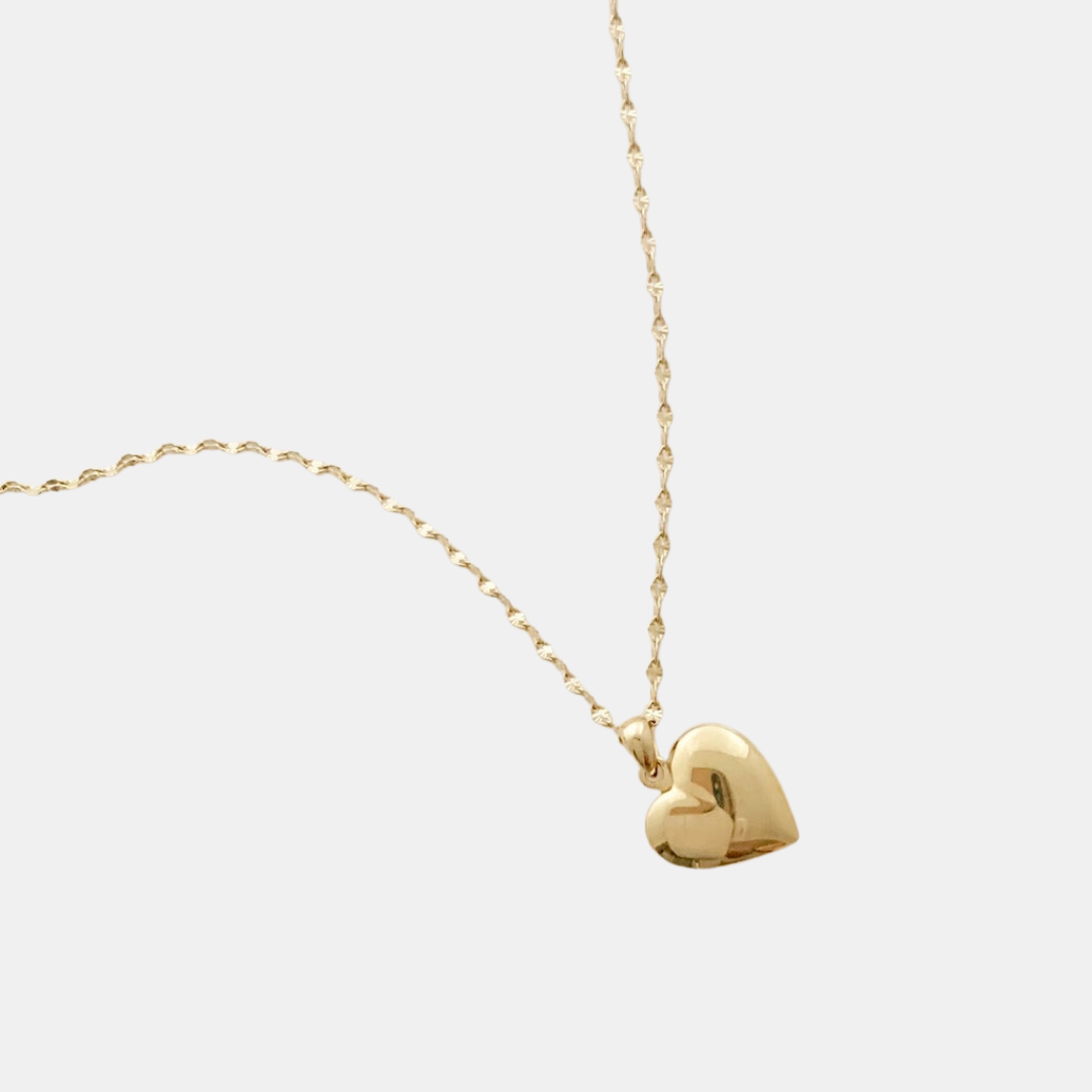 Gold Heart Locket Necklace