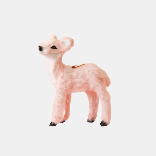 Peach Doe Reindeer Ornament