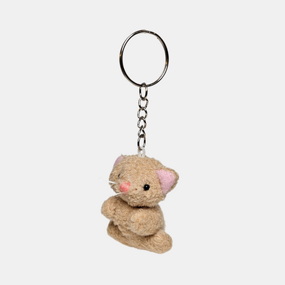 Mini Plush Cat Keychain