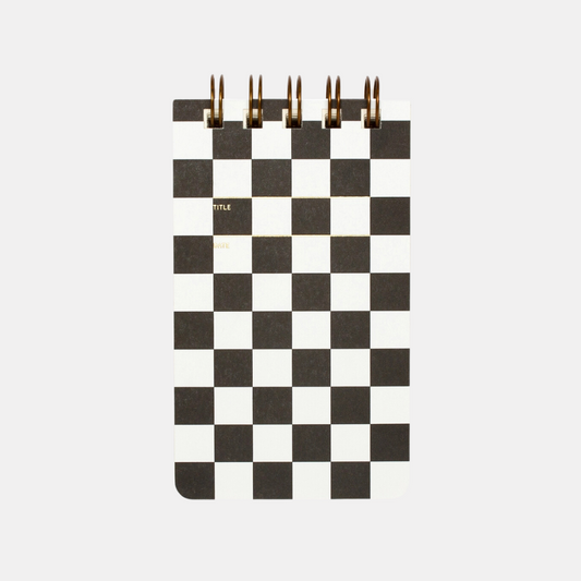 Black Checker Reporter Notebook