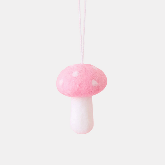 Pink Mushroom Ornament