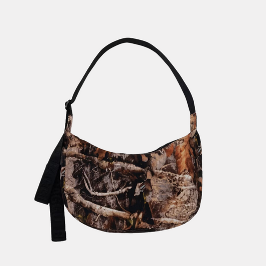 Photo Forest Medium Nylon Crescent Bag