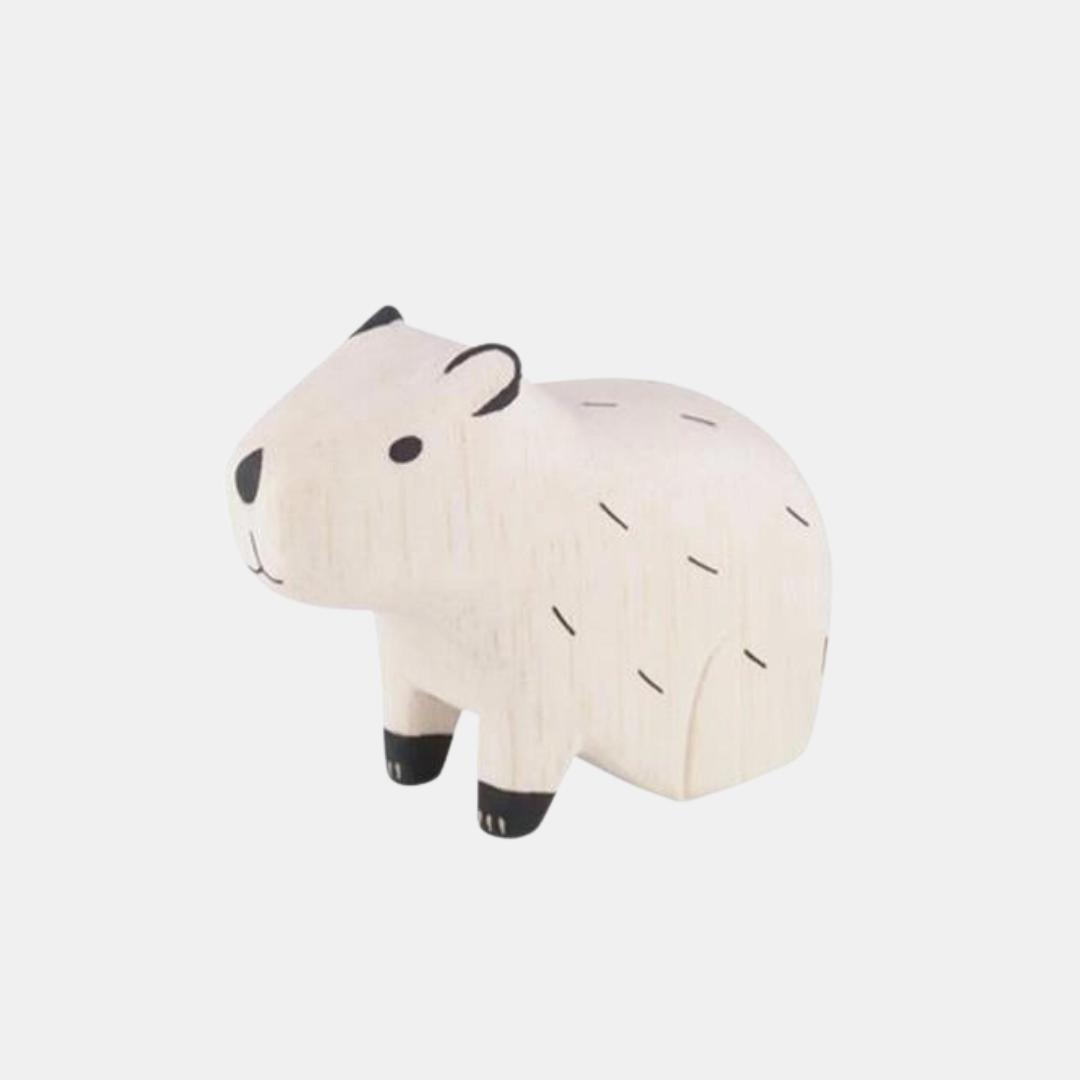 Wooden Capybara Figurine