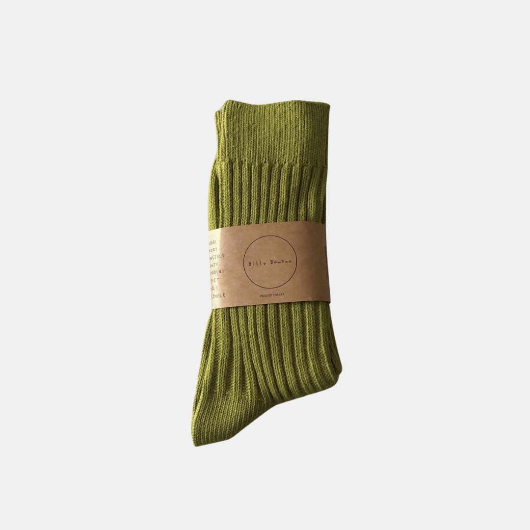 Avocado Ribbed Socks