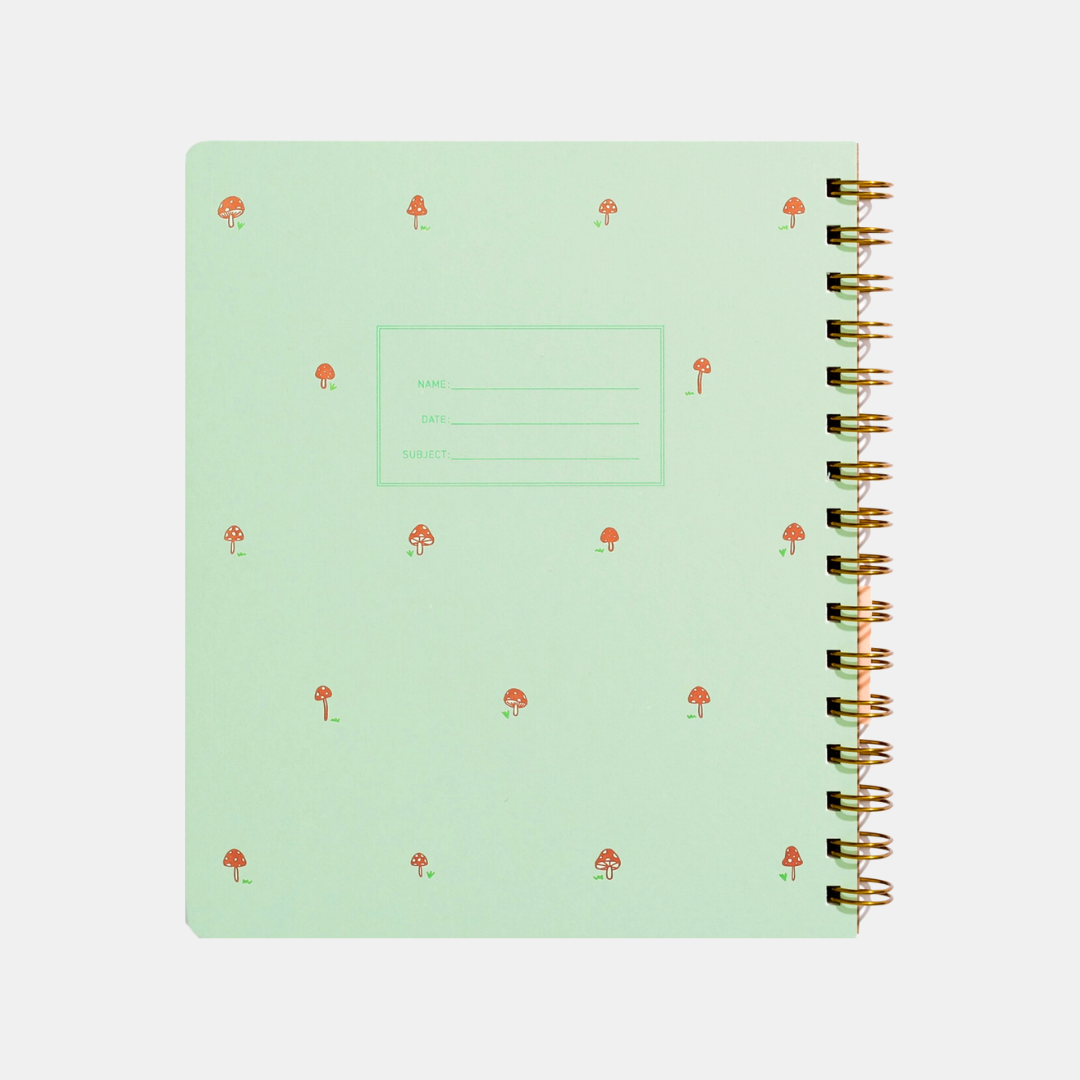 Mini Mushroom Lined Lefty Notebook