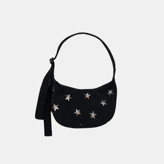 Stars Small Nylon Crescent Bag