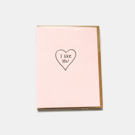 Pink I Like You Card