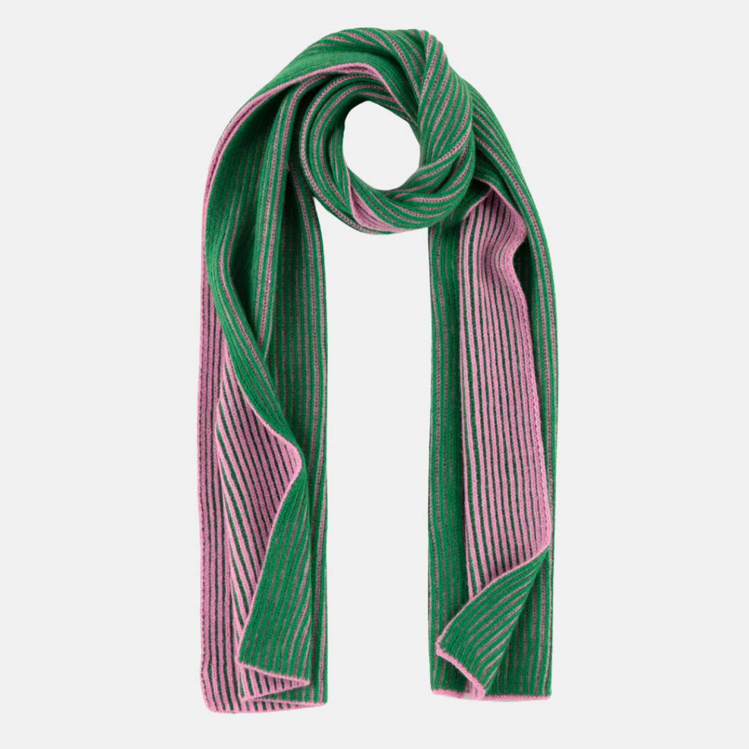 Green + Pink Scarf