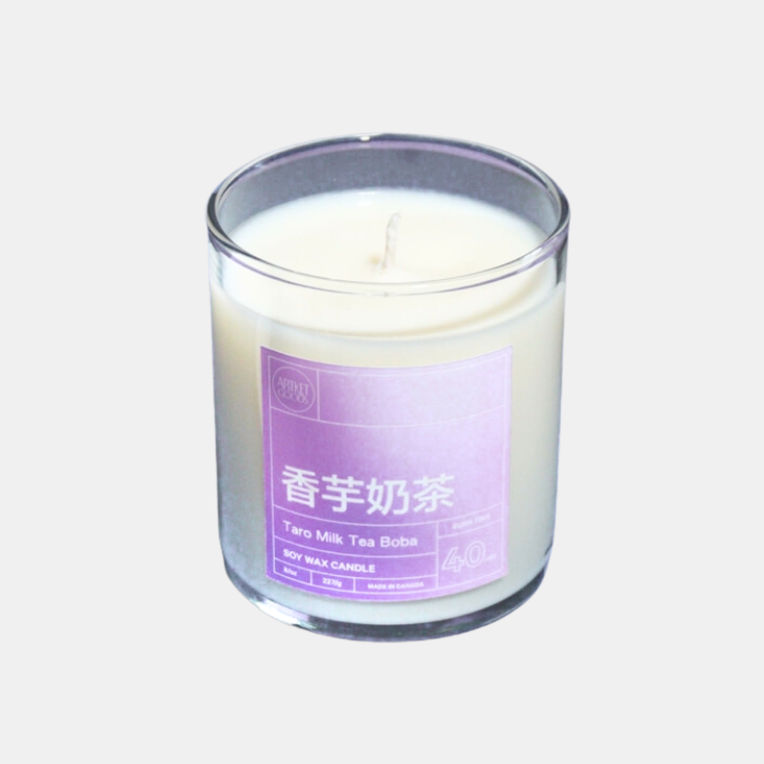 Taro Milk Tea Boba Soy Candle