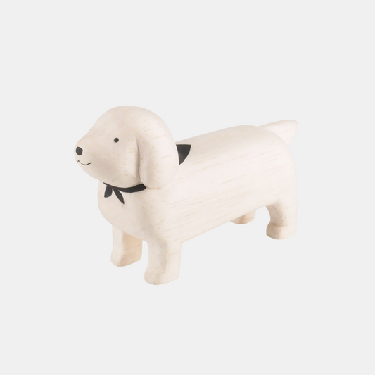 Wooden Dachshund Figurine