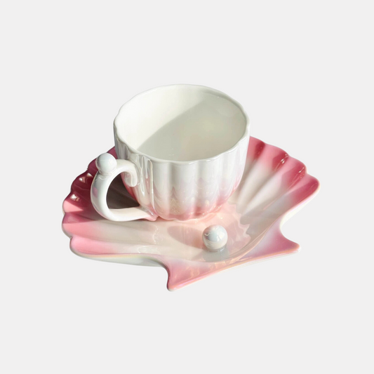 Seashell Cup + Saucer Set