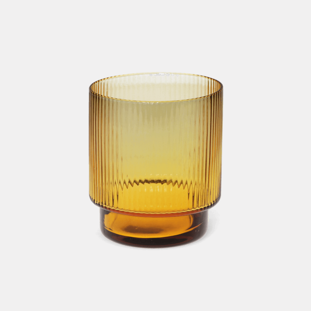 Amber Ribbed Tumbler