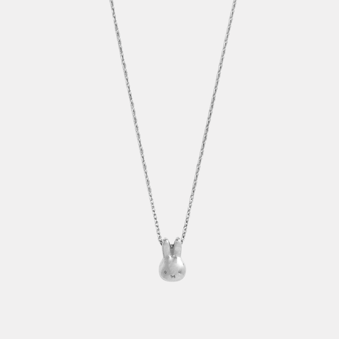 Silver Miffy Head Necklace