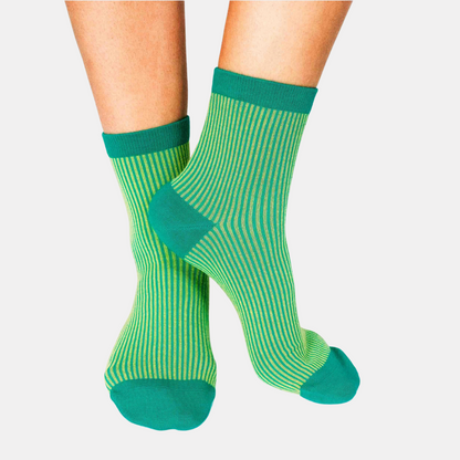 Cowgirl Frog Striped Socks