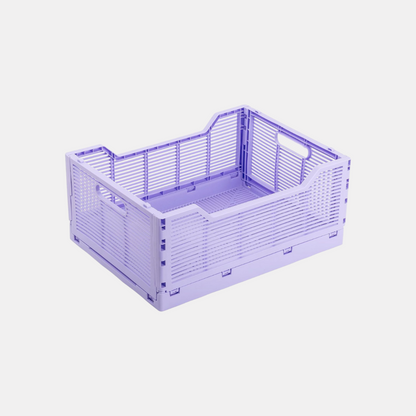 Small Lilac Folding Storage Crate