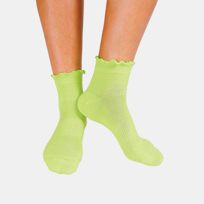 Neon Ruffle Socks