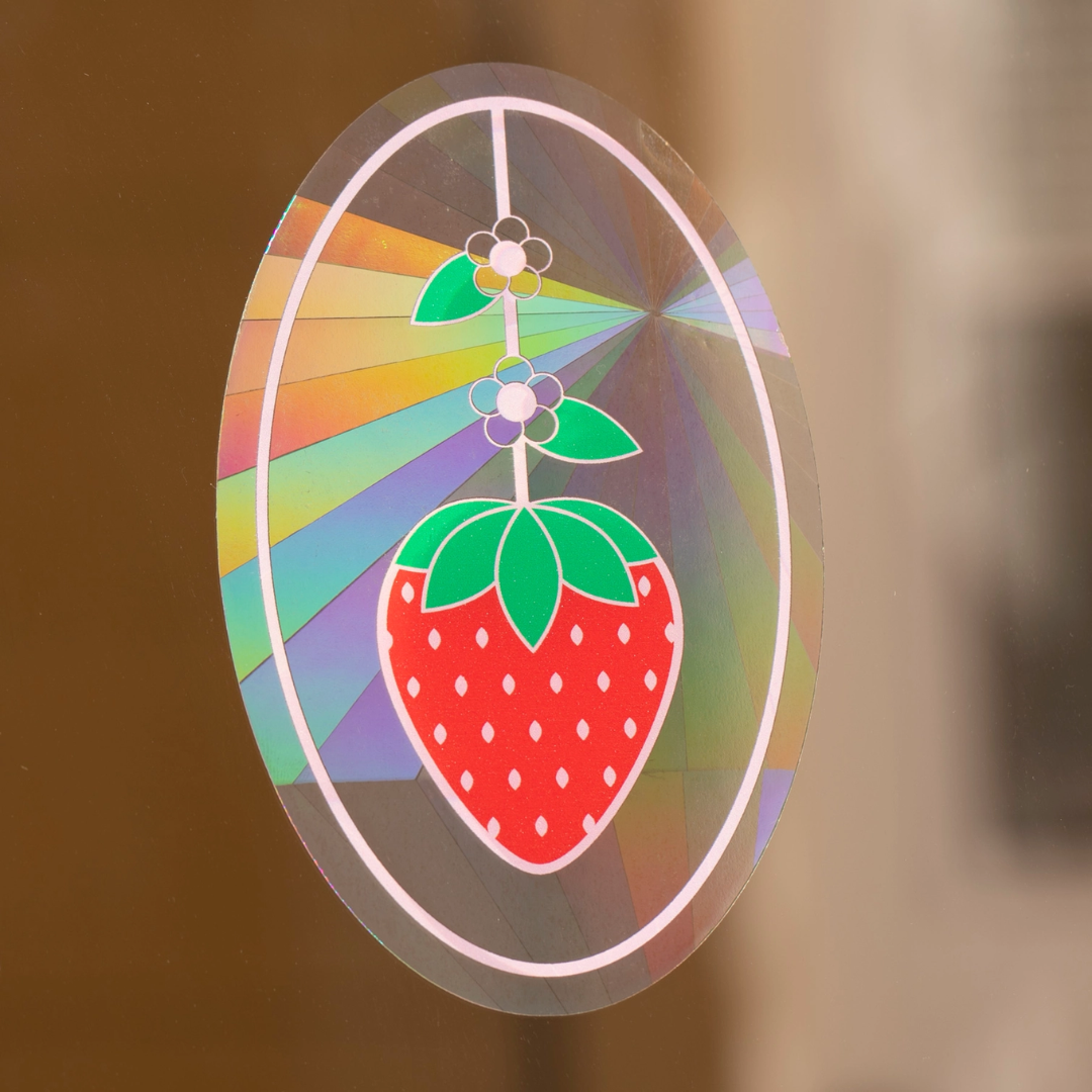 Strawberry Sun Catcher Decal