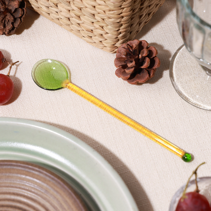 Yellow Glass Spoon