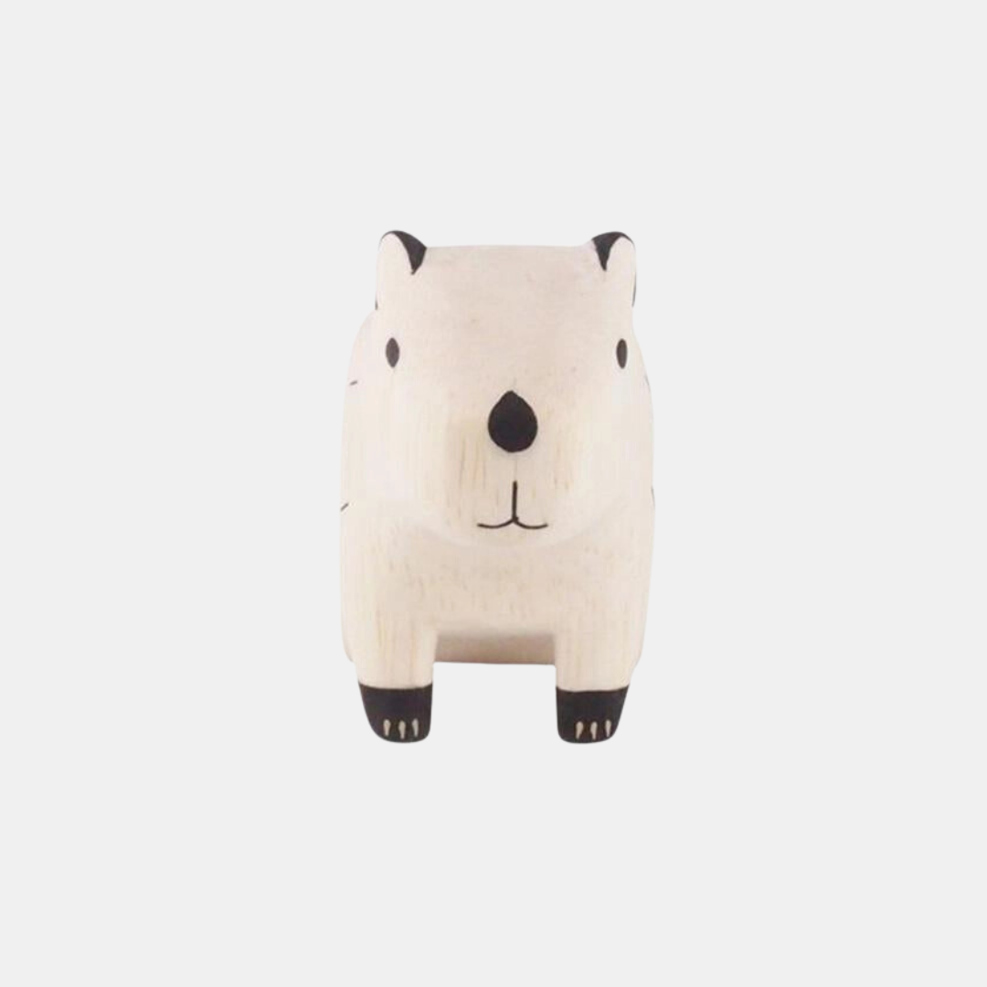 Wooden Capybara Figurine