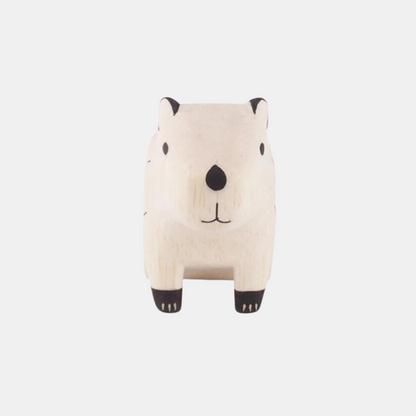 Wooden Capybara Figurine