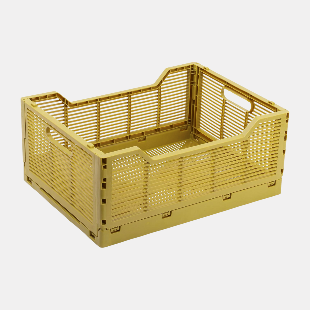 Large Moss Folding Storage Crate