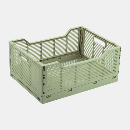 Large Sage Green Folding Storage Crate