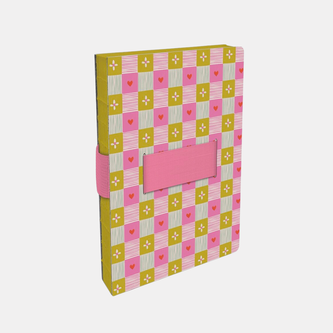 Patchwork Hearts Phone Loop Notebook