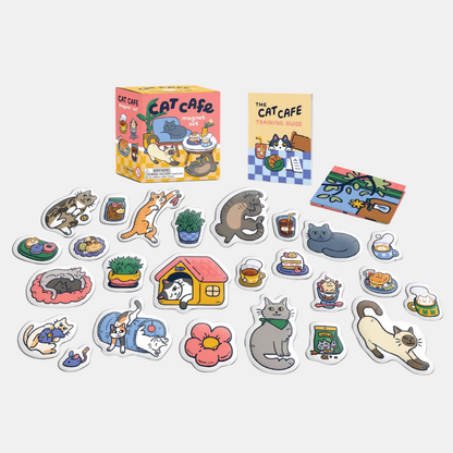 Cat Cafe Magnet Set