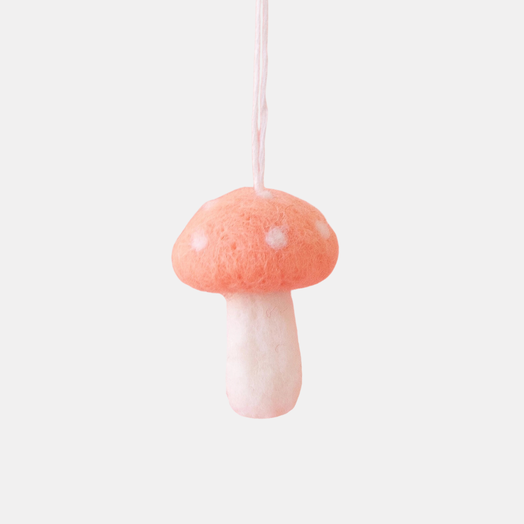 Peach Mushroom Ornament