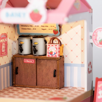 Strawberry Milk Box DIY Miniature Kit