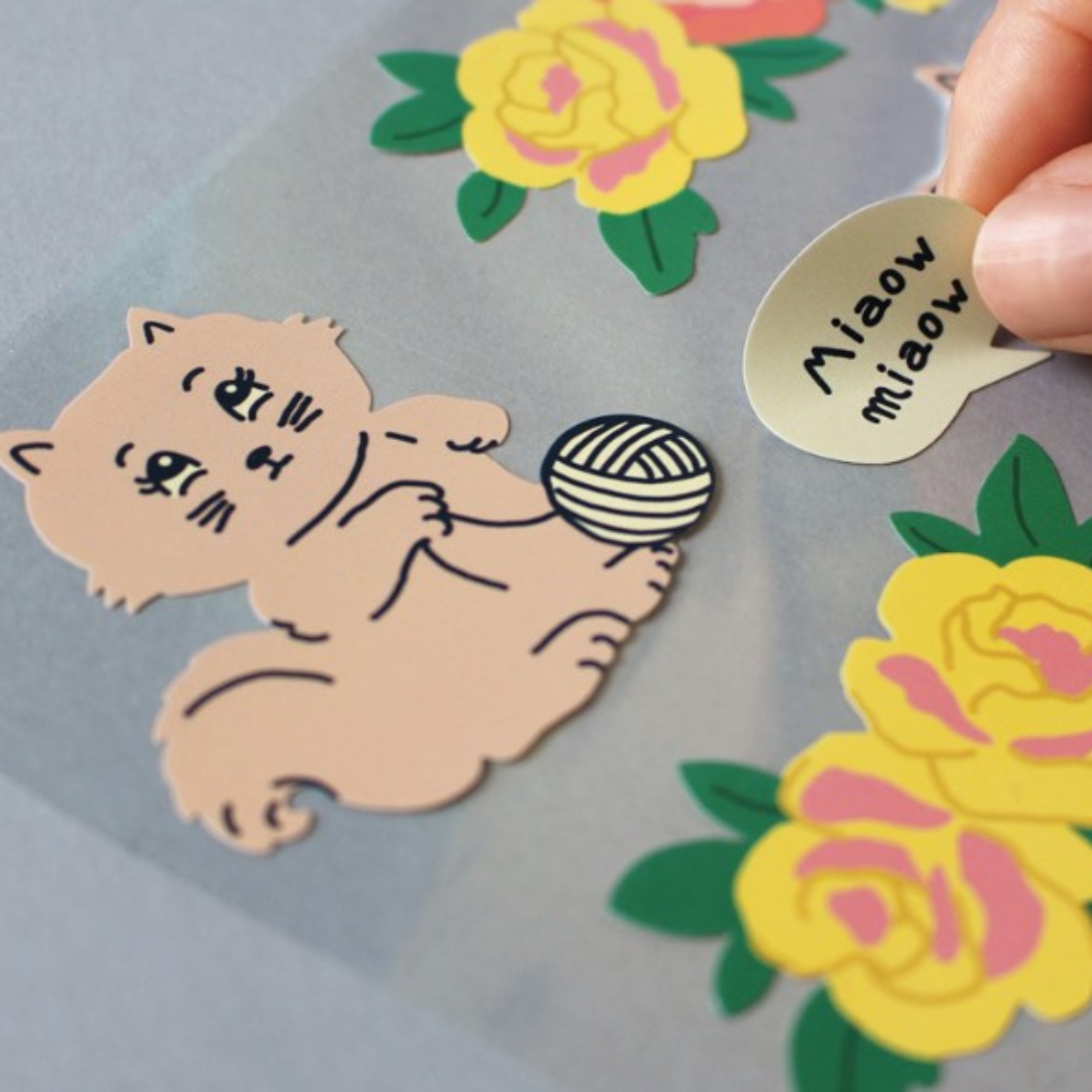 Meow Meow Removable Sticker Sheet