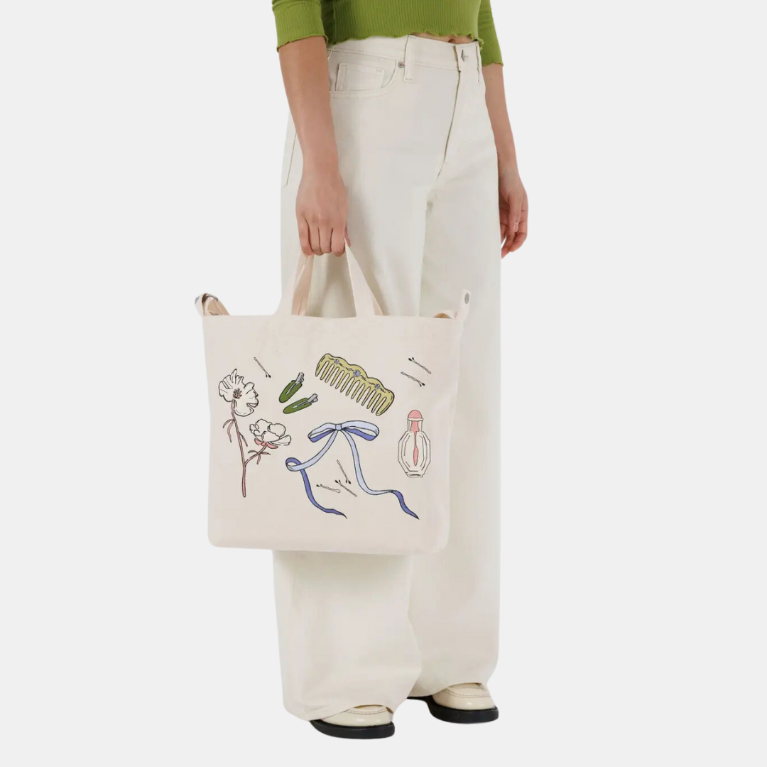 Embroidered Get Ready With Me Horizontal Duck Tote