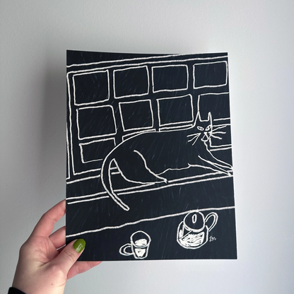 Window Cat Print