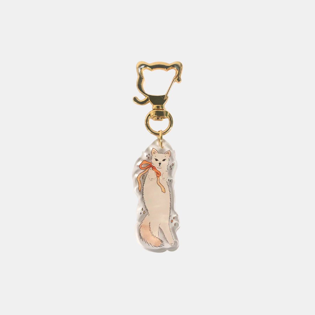 Fantasy Bow Cat Keychain