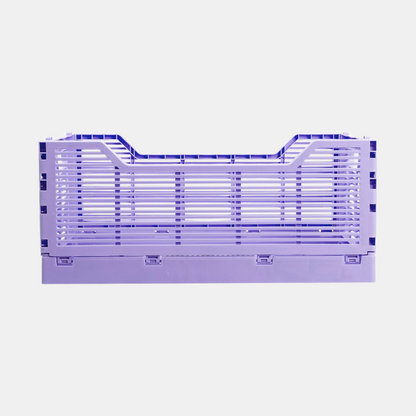 Large Lilac Folding Storage Crate