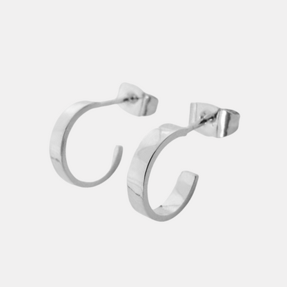 Silver Huggie Hoops