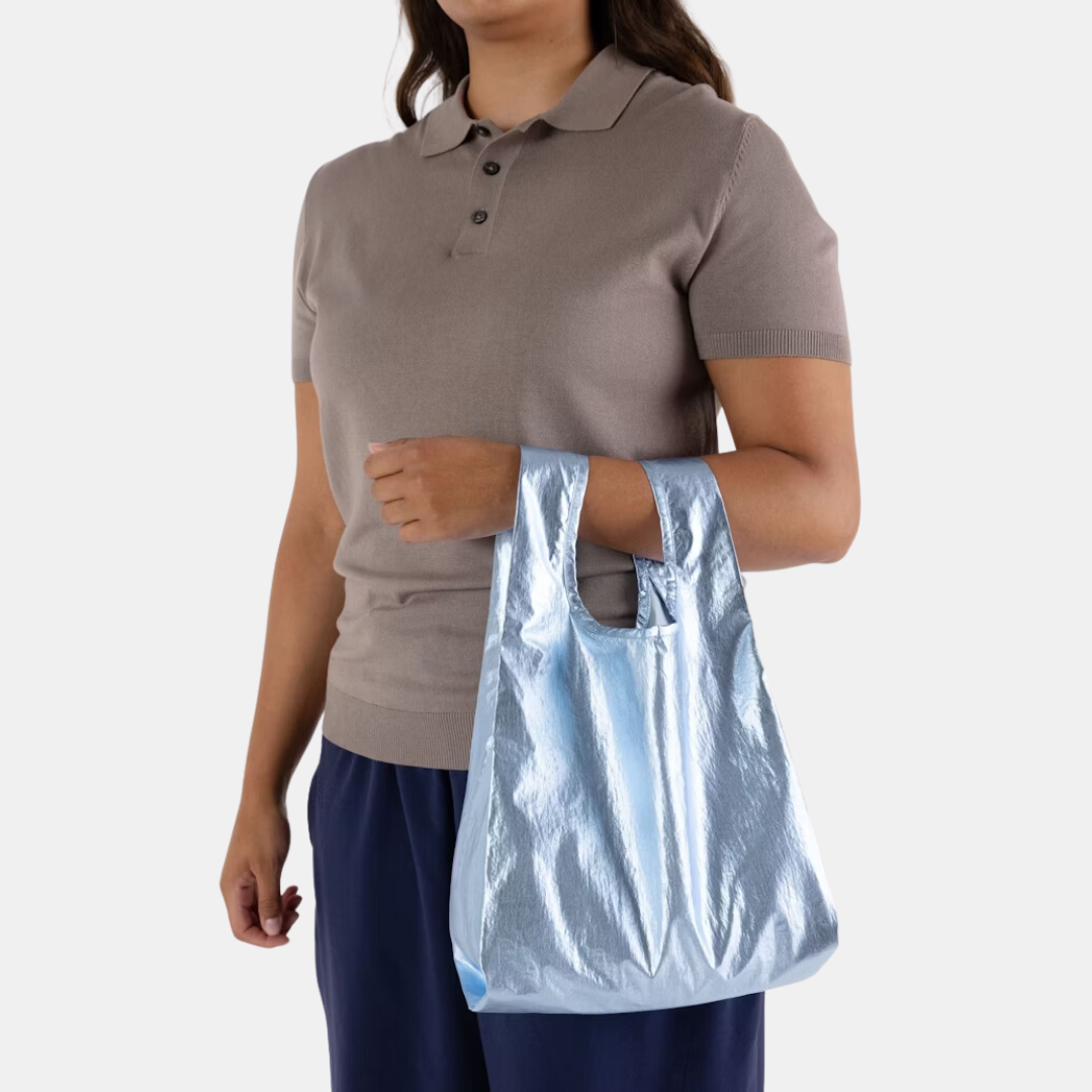 Metallic Light Blue Baby Baggu