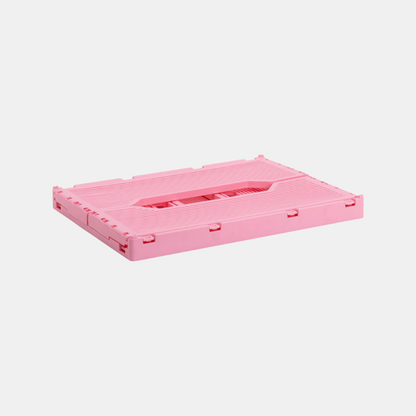 Small Bubblegum Pink Folding Storage Crate