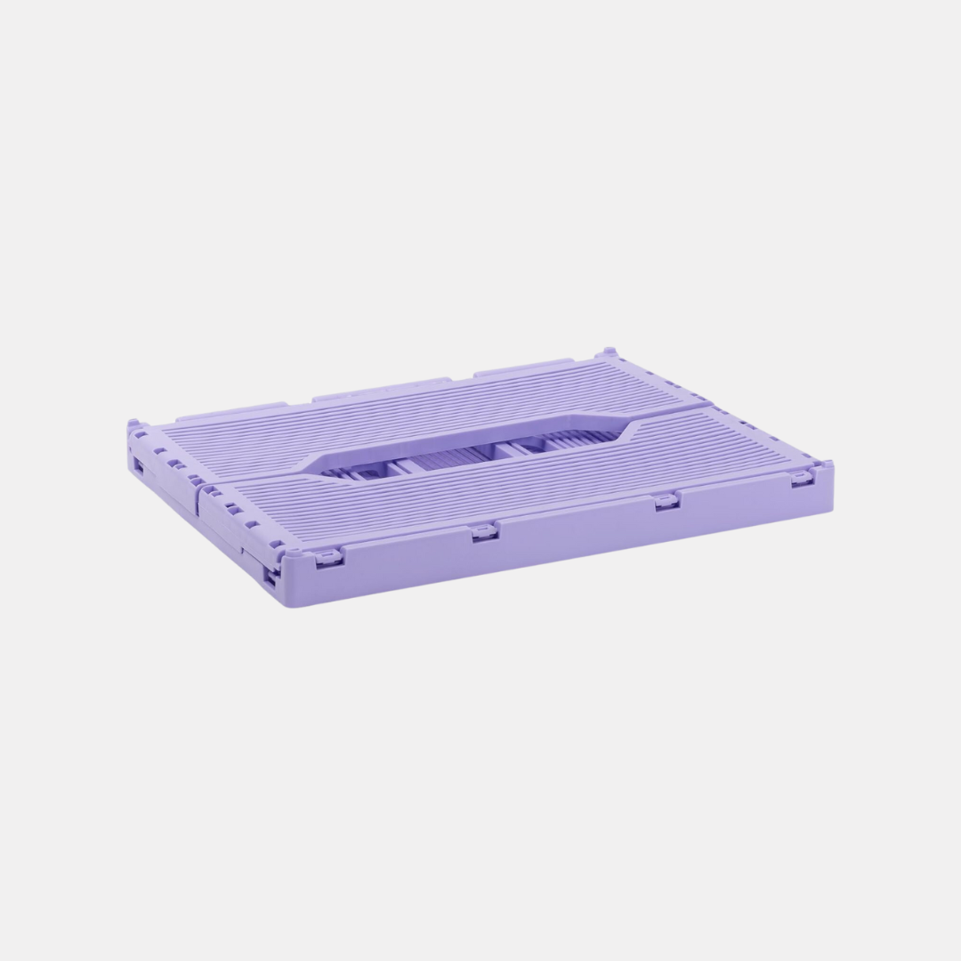 Small Lilac Folding Storage Crate