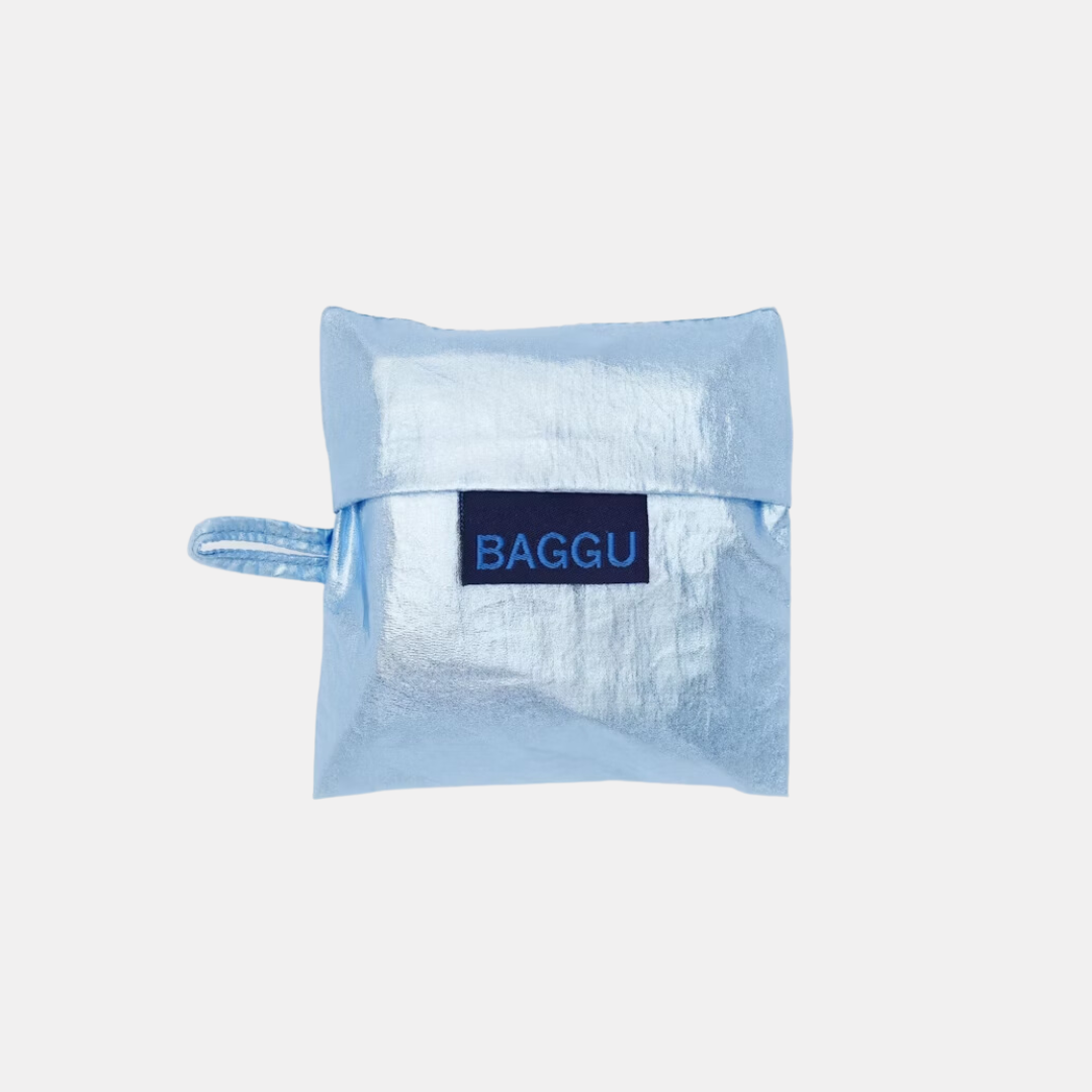 Metallic Light Blue Baby Baggu