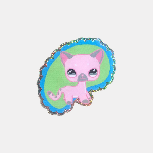 LPS Kitty Glitter Sticker